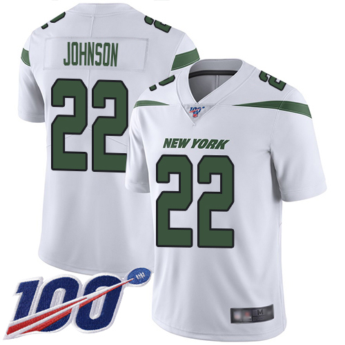 New York Jets Limited White Youth Trumaine Johnson Road Jersey NFL Football #22 100th Season Vapor Untouchable->youth nfl jersey->Youth Jersey